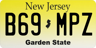 NJ license plate B69MPZ