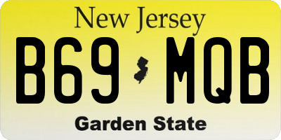 NJ license plate B69MQB