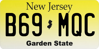 NJ license plate B69MQC
