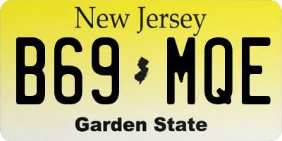 NJ license plate B69MQE