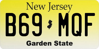 NJ license plate B69MQF