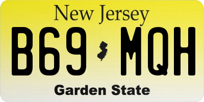 NJ license plate B69MQH