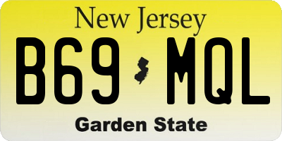 NJ license plate B69MQL