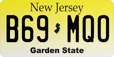 NJ license plate B69MQO