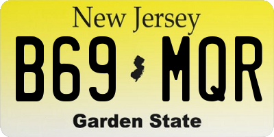 NJ license plate B69MQR