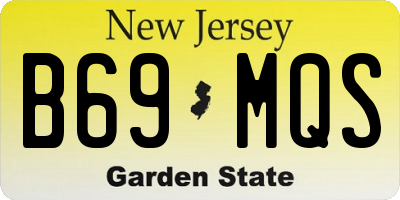 NJ license plate B69MQS