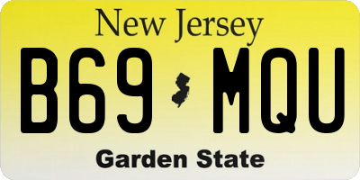NJ license plate B69MQU