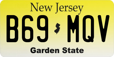 NJ license plate B69MQV