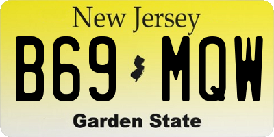 NJ license plate B69MQW