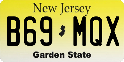 NJ license plate B69MQX