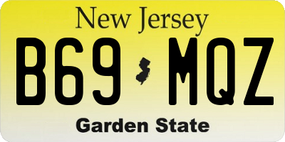 NJ license plate B69MQZ