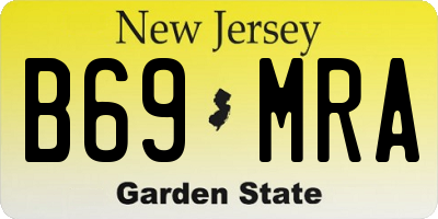 NJ license plate B69MRA