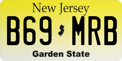 NJ license plate B69MRB