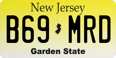 NJ license plate B69MRD