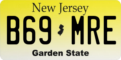 NJ license plate B69MRE