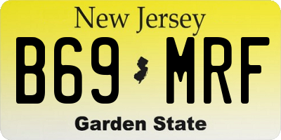 NJ license plate B69MRF