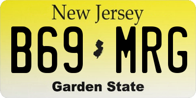 NJ license plate B69MRG