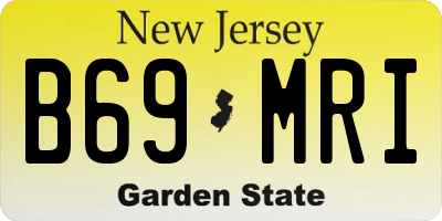 NJ license plate B69MRI