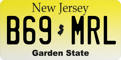 NJ license plate B69MRL