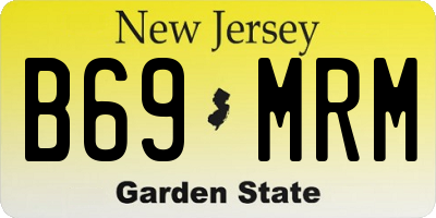 NJ license plate B69MRM