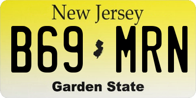 NJ license plate B69MRN