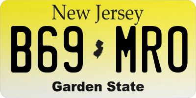 NJ license plate B69MRO