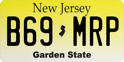 NJ license plate B69MRP