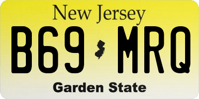 NJ license plate B69MRQ