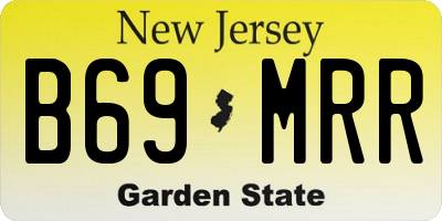 NJ license plate B69MRR