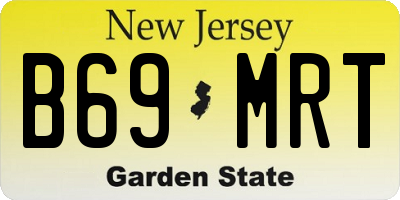 NJ license plate B69MRT