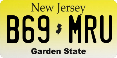 NJ license plate B69MRU