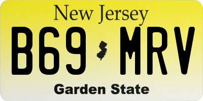 NJ license plate B69MRV