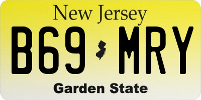 NJ license plate B69MRY