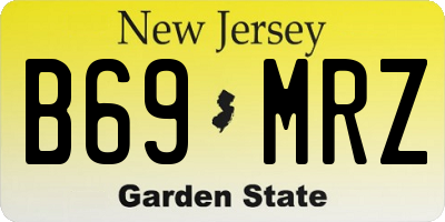 NJ license plate B69MRZ