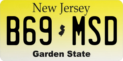 NJ license plate B69MSD