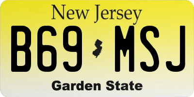 NJ license plate B69MSJ