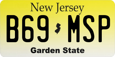 NJ license plate B69MSP
