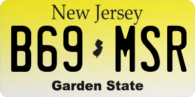 NJ license plate B69MSR
