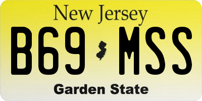 NJ license plate B69MSS