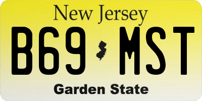 NJ license plate B69MST