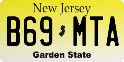 NJ license plate B69MTA