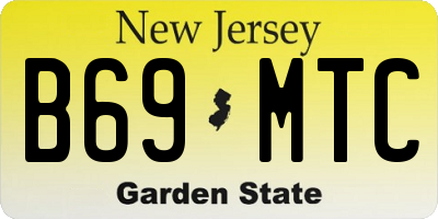 NJ license plate B69MTC