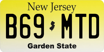NJ license plate B69MTD