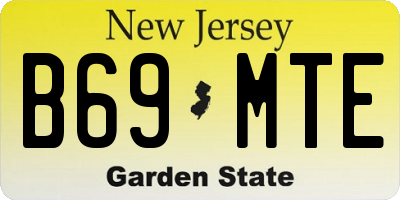 NJ license plate B69MTE