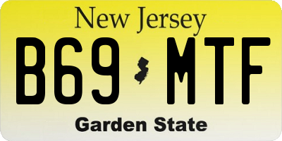NJ license plate B69MTF