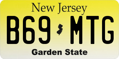 NJ license plate B69MTG
