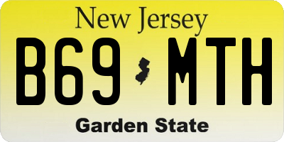 NJ license plate B69MTH