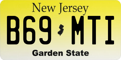NJ license plate B69MTI