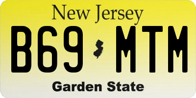 NJ license plate B69MTM