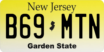 NJ license plate B69MTN